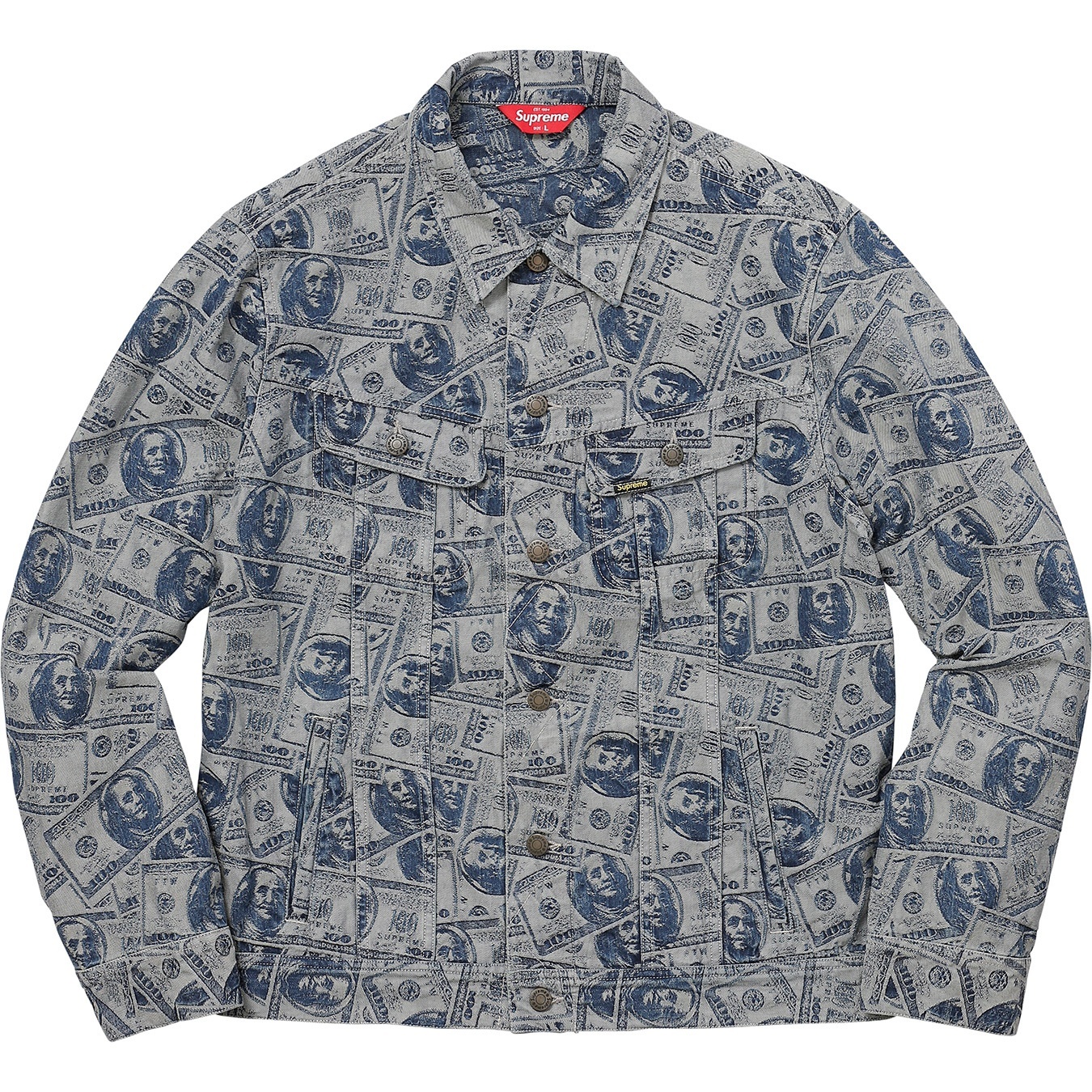 100 Dollar Bill Trucker Jacket view 8